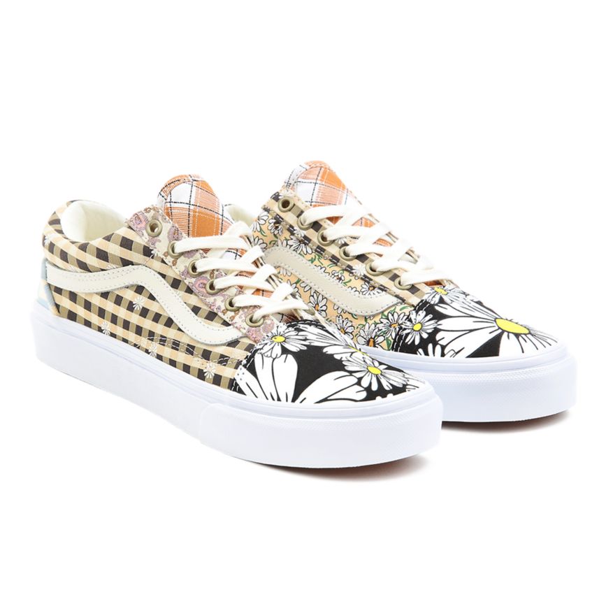 Vans Meadow Patchwork Old Skool Dam Olika Färger/Vita - Vans Classics Butiker (BCSRT9305)